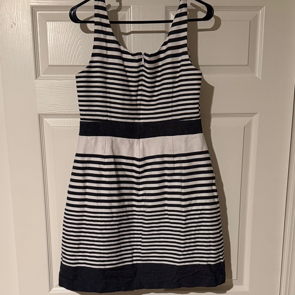 Banana Republic Denim Blue and White Striped Mini Dress - Picture 4 of 6